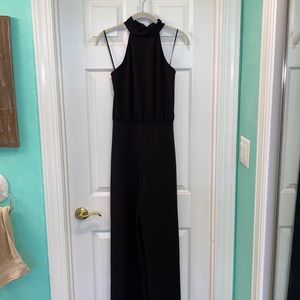 Lulu’s black halter top jumpsuit! Size large
